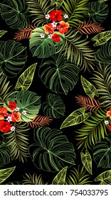 Seamless tropical prunt for design.