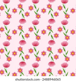 seamless tulip flower pattern. vector illustration background