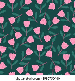 seamless tulip pattern.The print is well suited for textiles, Wallpaper and packaging.flower background.