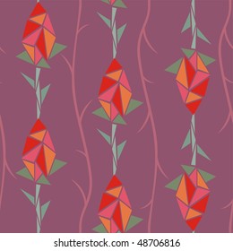Seamless tulip vector background