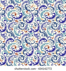 Seamless turkish colorful pattern. Endless pattern can be used for ceramic tile, wallpaper, textile, earthenware, linoleum, web page background.