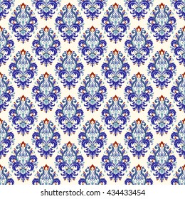 Seamless turkish colorful pattern. Endless pattern can be used for ceramic tile, wallpaper, textile, earthenware, linoleum, web page background.