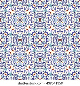 Seamless turkish colorful pattern. Endless pattern can be used for ceramic tile, wallpaper, linoleum, web page background.