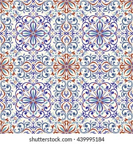 Seamless turkish colorful pattern. Endless pattern can be used for ceramic tile, wallpaper, linoleum, textile, web page background