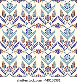 Seamless turkish colorful pattern. Endless pattern can be used for ceramic tile, wallpaper, linoleum, textile, web page background.
