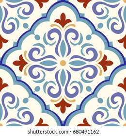 Seamless turkish colorful pattern. Endless pattern can be used for ceramic tile, wallpaper, linoleum, web page background. Vector