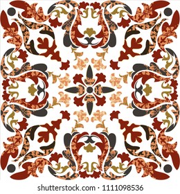 Seamless turkish colorful pattern. Vintage multicolor pattern in Eastern style.  Pattern can be used for ceramic tile, wallpaper, linoleum, textile, surface textures, web page background or paper.