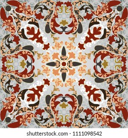 Seamless turkish colorful pattern. Vintage multicolor pattern in Eastern style.  Pattern can be used for ceramic tile, wallpaper, linoleum, textile, surface textures, web page background or paper.
