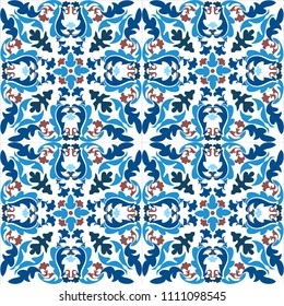 Seamless turkish colorful pattern. Vintage multicolor pattern in Eastern style.  Pattern can be used for ceramic tile, wallpaper, linoleum, textile, surface textures, web page background or paper.