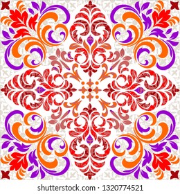 Seamless turkish colorful pattern. Vintage multicolor pattern in Eastern style.  Pattern can be used for ceramic tile, wallpaper, linoleum, textile, surface textures, web page background or paper.