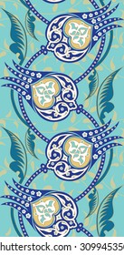 Seamless Turkish porselain and tile pattern