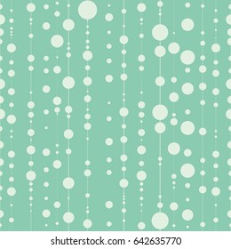 Seamless turquoise beads on strings fashion pattern vector