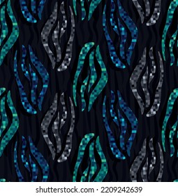 Vector de diseño de patrones de brillo azul y turquesa sin foco