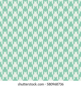 Seamless turquoise classic textile straight houndstooth pattern vector