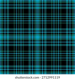 Padrão de verificação de cor turquesa sem costura. Desenho xadrez para impressões.Repetição do padrão.  Tecido tartan repetido.Vetor escocês fabriс.Ekose texture.Madras flannel.Checker line.Stripe gingham.