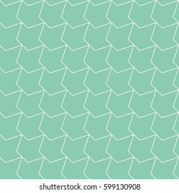 Seamless turquoise diagonal geo op art crown pattern vector