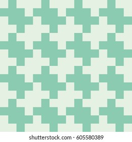 Seamless turquoise diagonal mod op art vintage pixel patches pattern vector