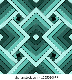 Seamless turquoise geometric pattern design. vector illustration