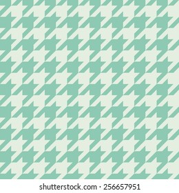 Seamless turquoise houndstooth pattern vector