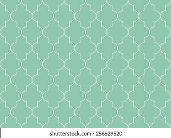 Seamless turquoise moroccan pattern vector