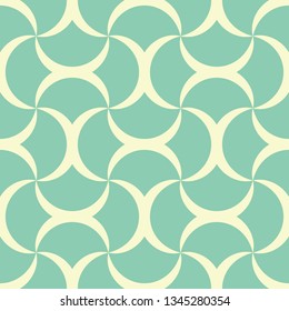 Seamless turquoise op art ornate optical illusion pattern vector