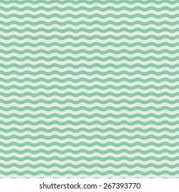 Seamless turquoise op art rounded zigzag pattern vector