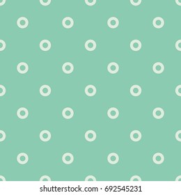 Seamless turquoise simple rings polka dot pattern vector