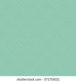 Seamless turquoise vintage japanese kimono stitched sashiko floral textile pattern vector