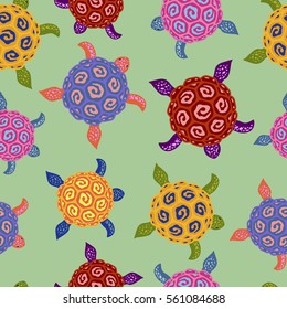 Seamless Turtle Pattern
