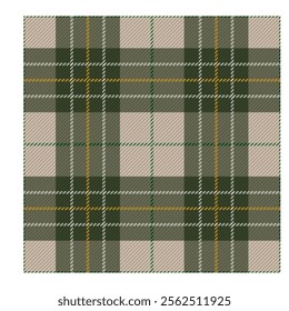 Seamless twill, tartan check pattern, checkered pattern illustration background Beige graphic material Swatch registration possible