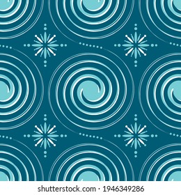 Seamless Twirl Design Pattern for Fabric and Textile Print