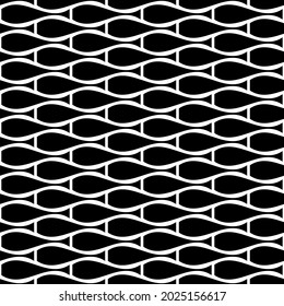Ladrillos torcidos sin costura. Papel de pared mínimo negro con formas negras.