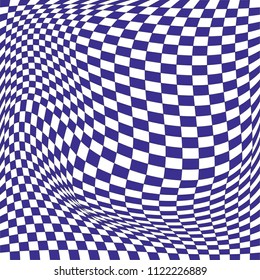 Seamless twisted check pattern in Blue and white