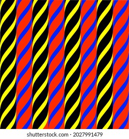 seamless twisted red blue yellow and black pattern.vector