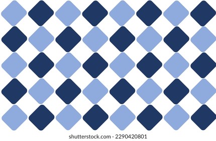 seamless two tone blue and white round diamond pattern seamless repeat style, replete image design for fabric printing
