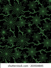 seamless two-color floral pattern