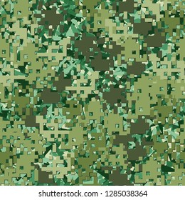 Seamless two-layer camouflage. The front layer is pixel, 
the back layer consists of acute-angled triangles. Just for editing.