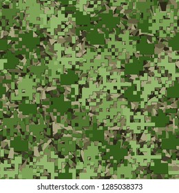 Seamless two-layer camouflage. The front layer is pixel, 
the back layer consists of acute-angled triangles. Just for editing.