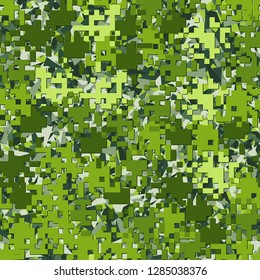 Seamless two-layer camouflage. The front layer is pixel, 
the back layer consists of acute-angled triangles. Just for editing.