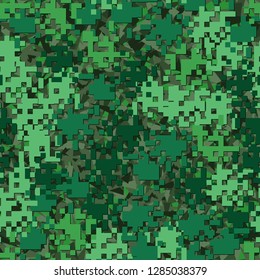 Seamless two-layer camouflage. The front layer is pixel, 
the back layer consists of acute-angled triangles. Just for editing.