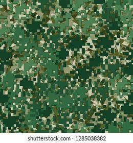 Seamless two-layer camouflage. The front layer is pixel, 
the back layer consists of acute-angled triangles. Just for editing.