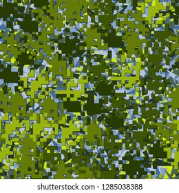 Seamless two-layer camouflage. The front layer is pixel, 
the back layer consists of acute-angled triangles. Just for editing.