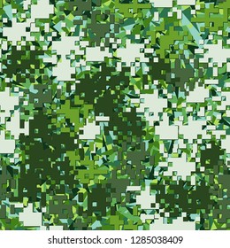Seamless two-layer camouflage. The front layer is pixel, 
the back layer consists of acute-angled triangles. Just for editing.