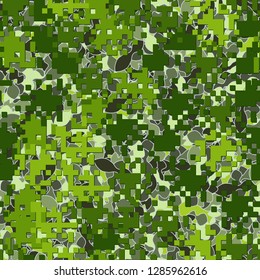 Seamless two-layer camouflage. The front layer is pixel.
Background consisting of dumbbell-shaped figures.  Just for editing.