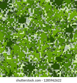 Seamless two-layer camouflage. The front layer is pixel.
Background consisting of dumbbell-shaped figures.  Just for editing.