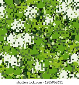 Seamless two-layer camouflage. The front layer is pixel.
Background consisting of dumbbell-shaped figures.  Just for editing.