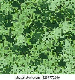 Seamless two-layer camouflage. The front layer is pixel.
Background consisting of triangles. Easy to edit.