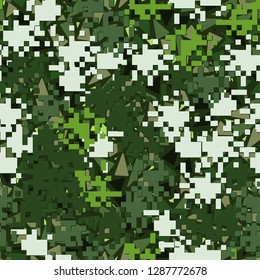 Seamless two-layer camouflage. The front layer is pixel.
Background consisting of triangles. Easy to edit.