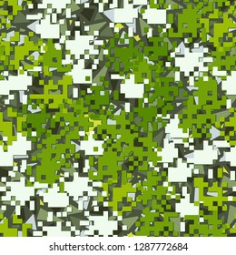 Seamless two-layer camouflage. The front layer is pixel.
Background consisting of triangles. Easy to edit.