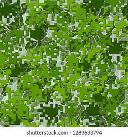 Seamless two-layer camouflage. The front layer is pixel.
The background consists of leaves. Easy to edit.